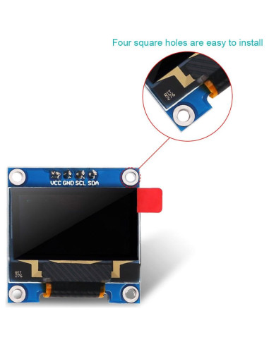6 Módulos Pantalla OLED 0.96" DORHEA 128x64 I2C Azul
