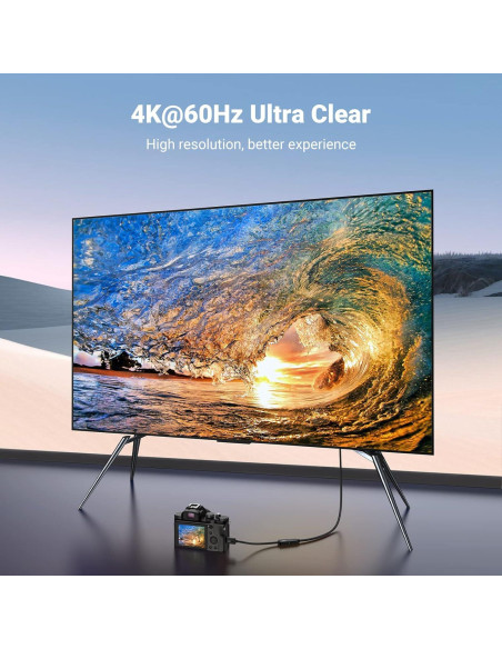 Adaptador UGREEN Mini HDMI a HDMI 4K 60Hz 0.18m Adaptador UGREEN Mini HDMI a HDMI 4K 60Hz 0.18m