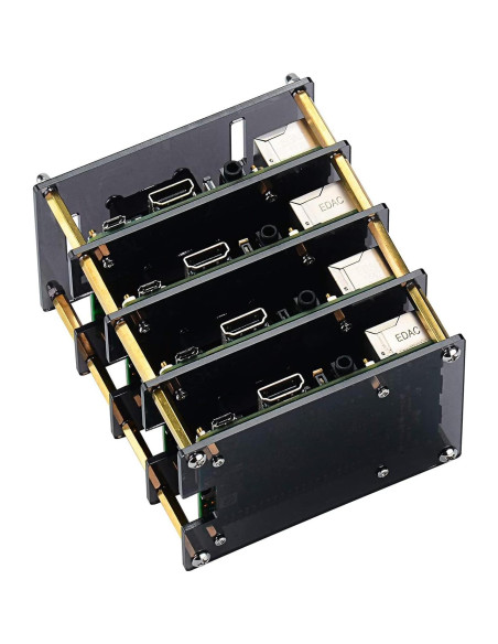Caja de Clúster GeeekPi para Raspberry Pi 4/3/2 con Ventiladores Caja de Clúster GeeekPi para Raspberry Pi 4/3/2 con Ventiladores
