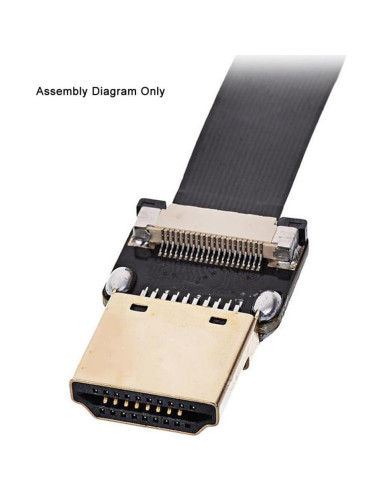 Cable Flexible HDMI 1.0M ChenYang 0.3mm 20Pin para Raspberry Pi