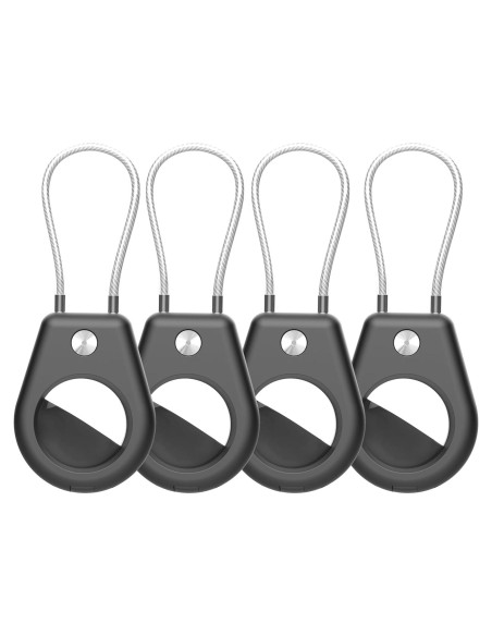 Pack de 4 Fundas para AirTag Oimaigroo con Cable de Seguridad Pack de 4 Fundas para AirTag Oimaigroo con Cable de Seguridad