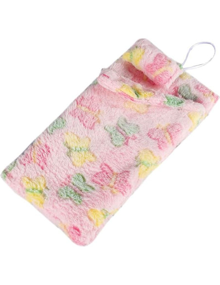 Bolsa de Dormir Hecha a Mano E-TING para Muñeca 29.21 cm Rosa Bolsa de Dormir Hecha a Mano E-TING para Muñeca 29.21 cm Rosa