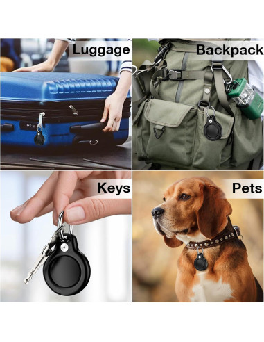 Sujetadores de Llave Impermeables SZJCLTD para AirTag - Paquete de 4