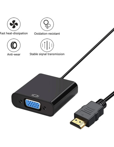 Adaptador HDMI a VGA DigitConvert V402 - Alta Resolución 1080p