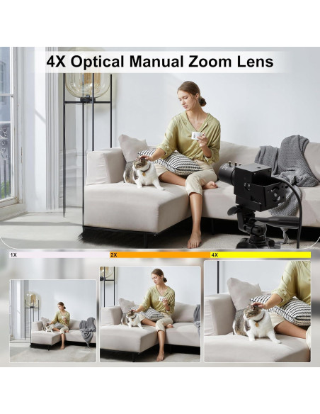 Cámara USB IFWATER 4K 2.8-12mm Lente Manual 4X Zoom Cámara USB IFWATER 4K 2.8-12mm Lente Manual 4X Zoom