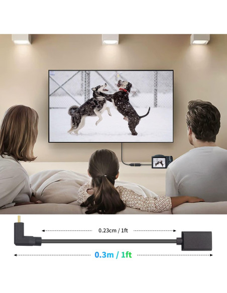 Cable HDMI a Micro HDMI 8K Duttek 30cm Angulado 90 Cable HDMI a Micro HDMI 8K Duttek 30cm Angulado 90