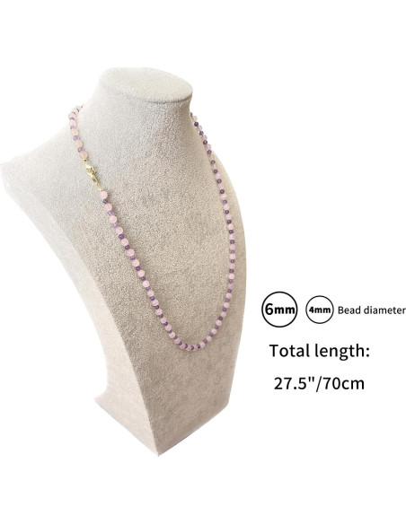 Cadena de Gafas de Moda con Cuentas - Cristal Rosa-Púrpura