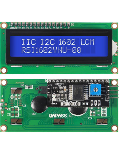 Módulo LCD 16x2 DORHEA Azul con Controlador I2C Módulo LCD 16x2 DORHEA Azul con Controlador I2C