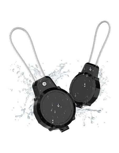 Soporte Antirrobo para AirTag BIQIRE - 2 Piezas Negro Soporte Antirrobo para AirTag BIQIRE - 2 Piezas Negro