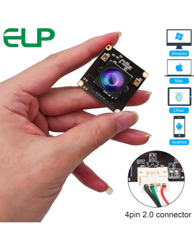 Cámara USB ELP 4K 170 Ojo de Pez con Micrófono 108g