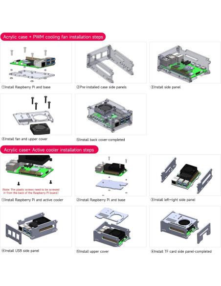 Kit de disipador de calor Yahboom para Raspberry Pi 5 con ventilador PWM Kit de disipador de calor Yahboom para Raspberry Pi 5 con ventilador PWM
