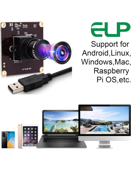 Módulo de Cámara USB ELP 1080P Gran Angular 260fps Mini Módulo de Cámara USB ELP 1080P Gran Angular 260fps Mini