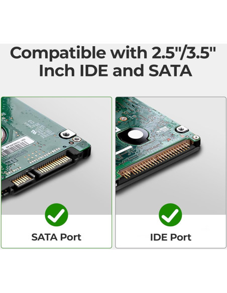 Adaptador Externo USB 3.0 a IDE/SATA Unitek Y-3322 2.5/3.5" Adaptador Externo USB 3.0 a IDE/SATA Unitek Y-3322 2.5/3.5"