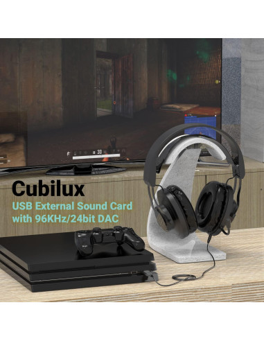 Adaptador de Audio USB a 3.5mm Cubilux 96KHz/24bit