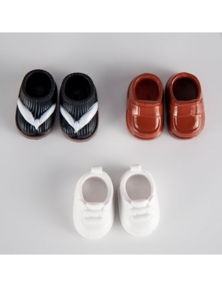 Zapatos para Muñecas YMY Ob11 1/12 Escala PVC 3 Pares Zapatos para Muñecas YMY Ob11 1/12 Escala PVC 3 Pares