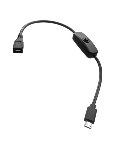 Cable USB 2.0 Micro USB HomeSpot 28 cm con interruptor Cable USB 2.0 Micro USB HomeSpot 28 cm con interruptor
