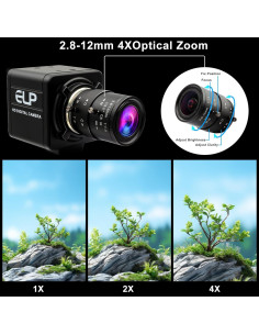 Cámara USB QILOVE 8MP con Zoom Manual 4X y Lente Ajustable 2