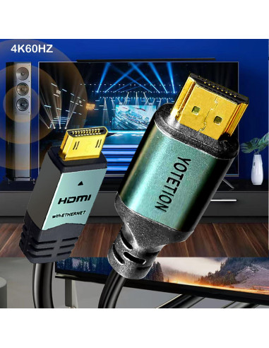 Cable Mini HDMI a HDMI 12.19m 4K 60Hz CableCreation
