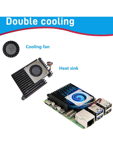 Enfriador Activo WEIYIXING para Raspberry Pi 5 con Ventilador PWM
