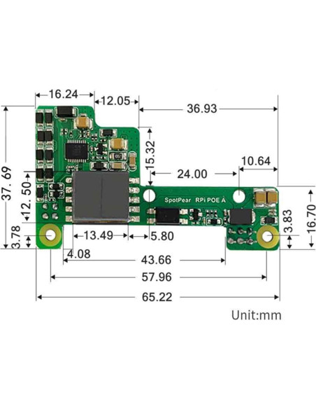 Módulo POE para Raspberry Pi 3B+/4B con Ventilador Viprh Módulo POE para Raspberry Pi 3B+/4B con Ventilador Viprh