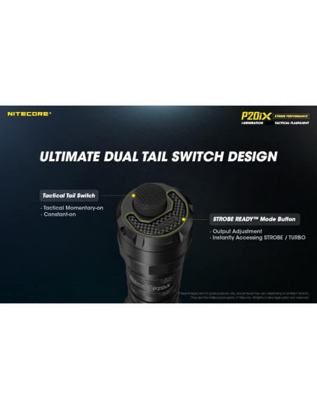 Linterna táctica Nitecore P20iX 4000 lúmenes recargable USB-C Linterna táctica Nitecore P20iX 4000 lúmenes recargable USB-C