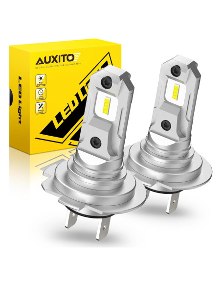 Bombillas LED H7 AUXITO 6500K Súper Brillantes - Paquete de 2 Bombillas LED H7 AUXITO 6500K Súper Brillantes - Paquete de 2