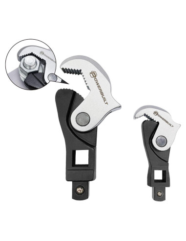 Juego de Llaves de Boca Abierta 2 Piezas Powerbuilt Ajustable