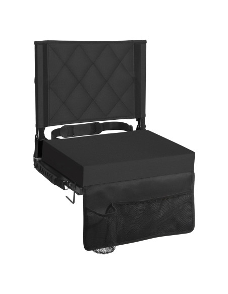 Asiento de Estadio Sheenive Plegable con Respaldo y Cojín 43.4x34.3cm Asiento de Estadio Sheenive Plegable con Respaldo y Cojín 43.4x34.3cm
