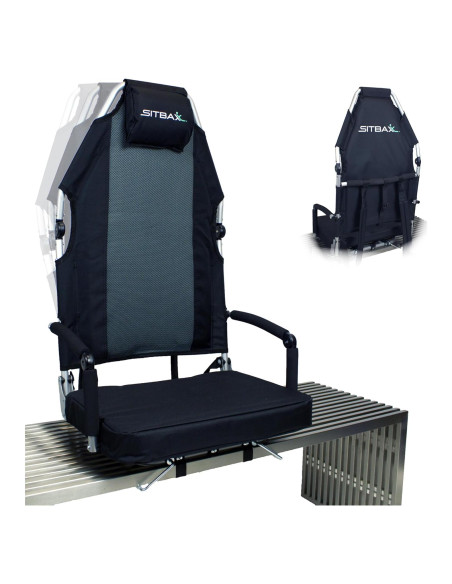 Asiento Acolchado para Gradas SitBax - Reclinable y Ligero Asiento Acolchado para Gradas SitBax - Reclinable y Ligero