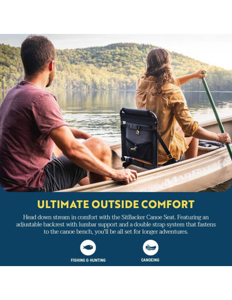 Asiento de Canoa Plegable GCI Outdoor SitBacker Negro Asiento de Canoa Plegable GCI Outdoor SitBacker Negro