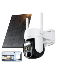 Cámara de Seguridad Solar Inalámbrica Hawkray QW5 2K HD