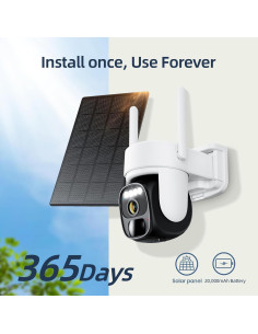 Cámara de Seguridad Solar Inalámbrica Hawkray QW5 2K HD 2