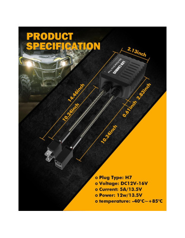 Decodificador Canbus Auxbeam C20 H7 para Luces de Niebla