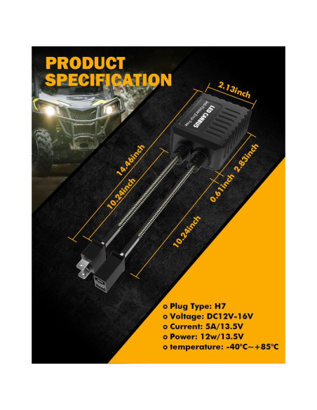 Decodificador Canbus Auxbeam C20 H7 para Luces de Niebla Decodificador Canbus Auxbeam C20 H7 para Luces de Niebla