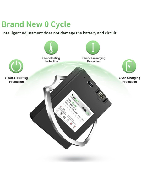Batería Recargable WUHAO 12000mAh para Cerraduras Inteligentes Batería Recargable WUHAO 12000mAh para Cerraduras Inteligentes