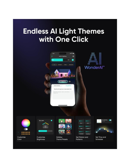Luces Exteriores eufy E22 30.48m 60 LEDs RGBWW IP67 Luces Exteriores eufy E22 30.48m 60 LEDs RGBWW IP67
