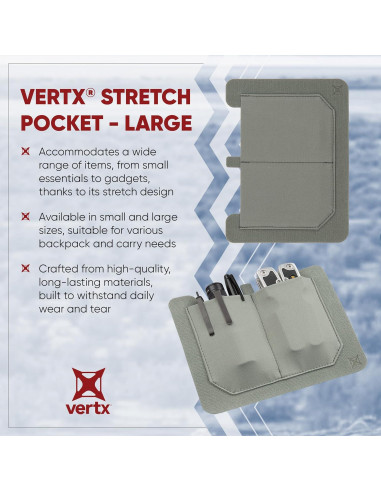 Organizador de Bolsillo Stretch Vertx Grande - Gris