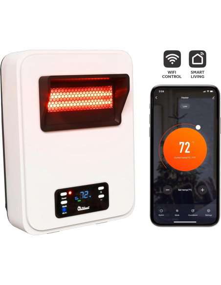 Calentador Eléctrico de Pared Dr. Infrared 1500W con WiFi Calentador Eléctrico de Pared Dr. Infrared 1500W con WiFi
