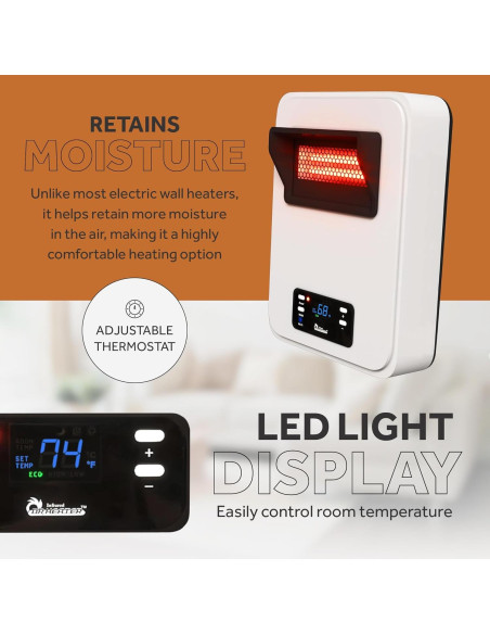 Calentador Eléctrico de Pared Dr. Infrared 1500W con WiFi Calentador Eléctrico de Pared Dr. Infrared 1500W con WiFi