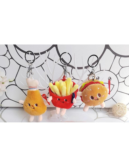 Llavero de Peluche de Comida Kawaii TVRTFQ - 3 Piezas Llavero de Peluche de Comida Kawaii TVRTFQ - 3 Piezas