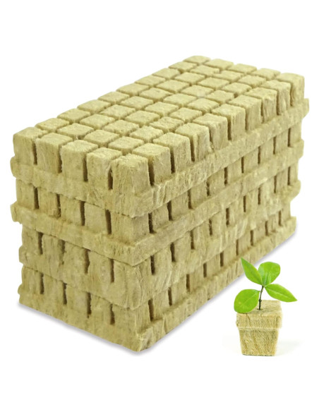 Cubos de Rockwool 1" SKINNYBUNNY para Hidroponía - 200 Unidades Cubos de Rockwool 1" SKINNYBUNNY para Hidroponía - 200 Unidades