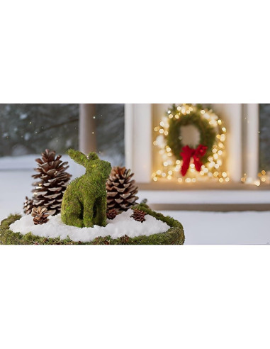 Conejo de Musgo Decorativo Plantable SuperMoss 35.56 cm Verde