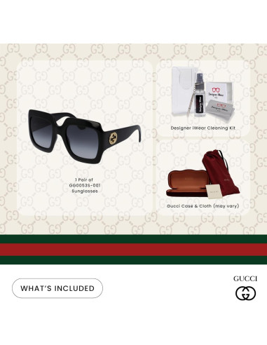 Gafas de Sol Gucci GG0053S Rectangulares con Kit de Cuidado