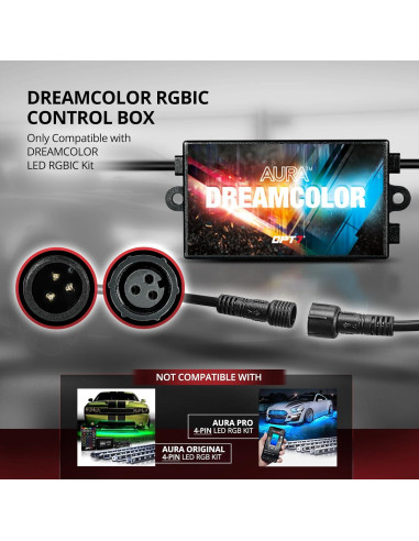 Kit de Luces LED RGBIC OPT7 Aura DreamColor 4 Tiras 12V