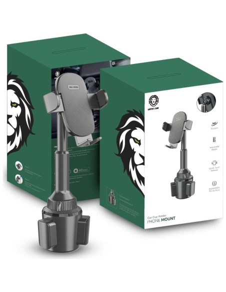 Soporte para Taza de Coche 360 Green Lion Ajustable Negro Soporte para Taza de Coche 360 Green Lion Ajustable Negro