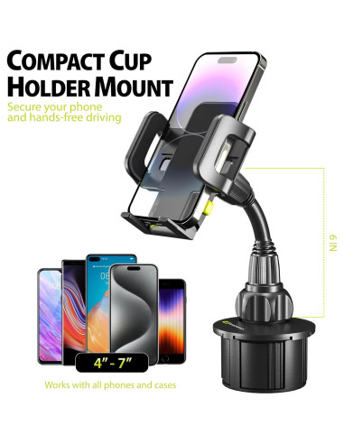 Soporte de Taza para Teléfono Bracketron TekGrip - Ajustable 360