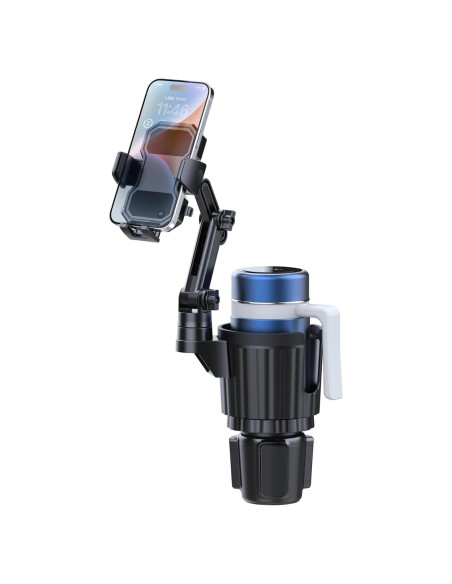 Soporte para Teléfono en Portavasos HoneTeek Ajustable 360 Soporte para Teléfono en Portavasos HoneTeek Ajustable 360