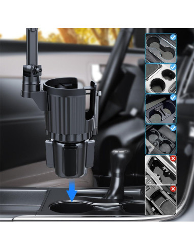 Soporte para Teléfono en Portavasos HoneTeek Ajustable 360