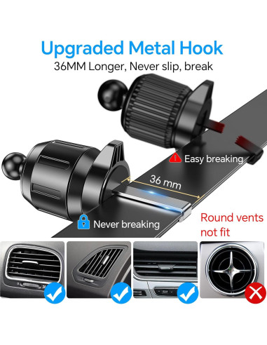 Soporte para Teléfono de Coche Coolpow XP19 Ajustable 360