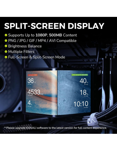 Enfriador AIO 360mm TRYX Panorama 360 ARGB Pantalla AMOLED 6.5"